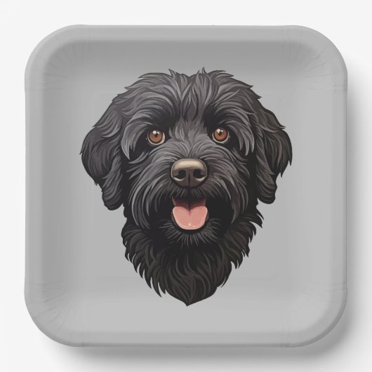 Labradoodle Black Dog Papieren Bordje (Voorkant)
