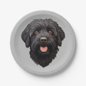 Labradoodle Black Dog Papieren Bordje (Voorkant)