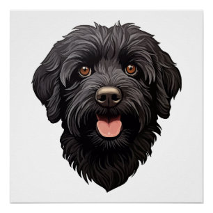 Labradoodle Black Dog Perfect Poster