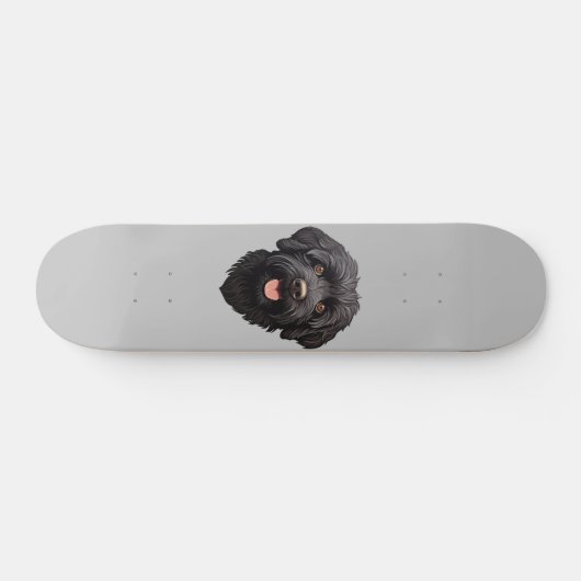Labradoodle Black Dog Persoonlijk Skateboard (Horizontaal)