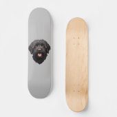 Labradoodle Black Dog Persoonlijk Skateboard (Voorkant)