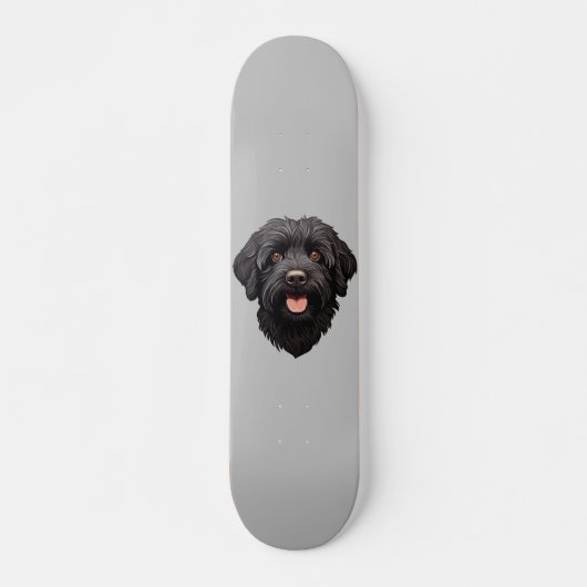 Labradoodle Black Dog Persoonlijk Skateboard (Voorkant)