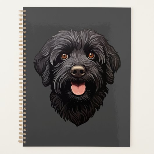 Labradoodle Black Dog Planner (Voorkant)