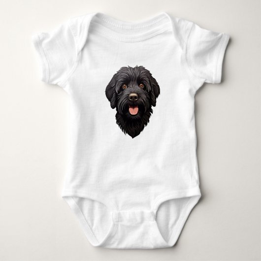 Labradoodle Black Dog Romper (Voorkant)