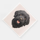Labradoodle Black Dog Servet (Hoek)