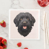 Labradoodle Black Dog Servet (Insitu)