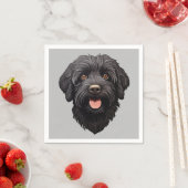 Labradoodle Black Dog Servet (Insitu)