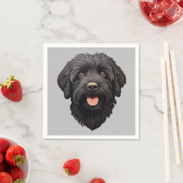 Labradoodle Black Dog Servet