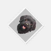 Labradoodle Black Dog Servet (Hoek)