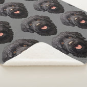 Labradoodle Black Dog Sherpa Deken (3/4)