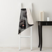 Labradoodle Black Dog Sherpa Deken (In situ)