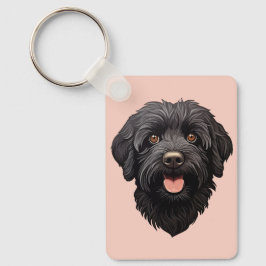 Labradoodle Black Dog Sleutelhanger
