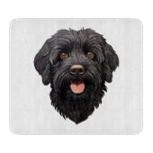 Labradoodle Black Dog Snijplank (Voorkant)