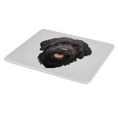 Labradoodle Black Dog Snijplank (Hoek)