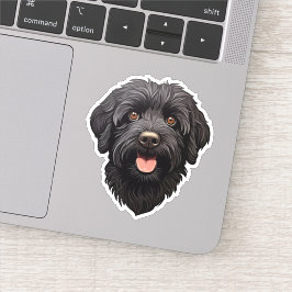 Labradoodle Black Dog Sticker
