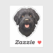Labradoodle Black Dog Sticker (Vel)