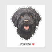 Labradoodle Black Dog Sticker (Vel)