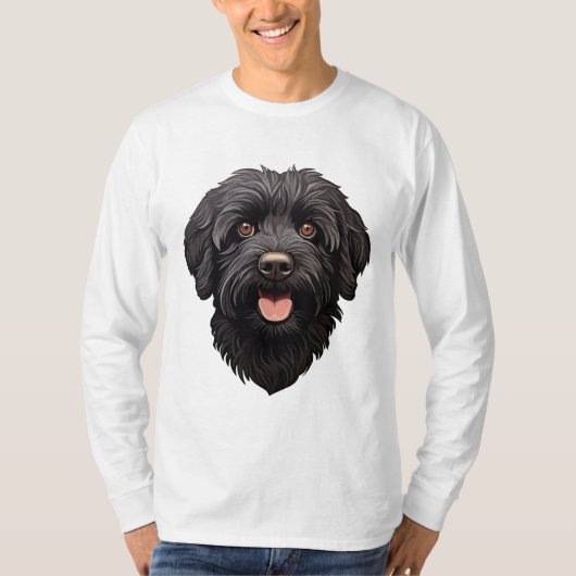 Labradoodle Black Dog T-shirt (Voorkant)