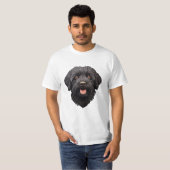 Labradoodle Black Dog T-shirt (Voorkant volledig)