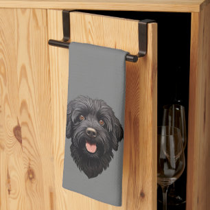 Labradoodle Black Dog Theedoek