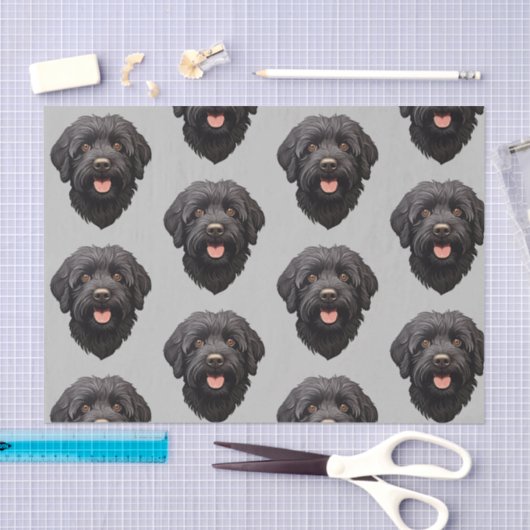 Labradoodle Black Dog Tissuepapier (Craft)
