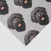 Labradoodle Black Dog Tissuepapier (Detail)
