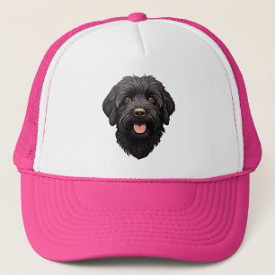 Labradoodle Black Dog Trucker Pet