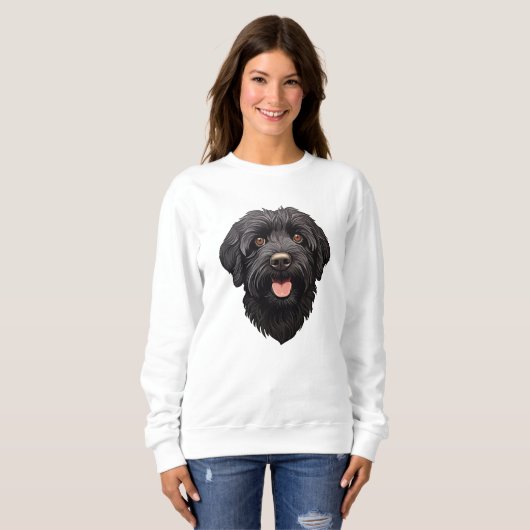 Labradoodle Black Dog Trui (Voorkant volledig)