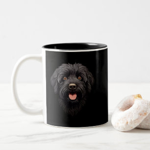 Labradoodle Black Dog Tweekleurige Koffiemok