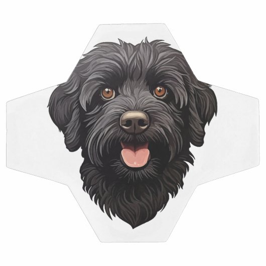 Labradoodle Black Dog Voetbal (Enkel)