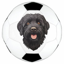 Labradoodle Black Dog Voetbal