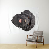 Labradoodle Black Dog Wandkleed (In Situ (horizontaal))