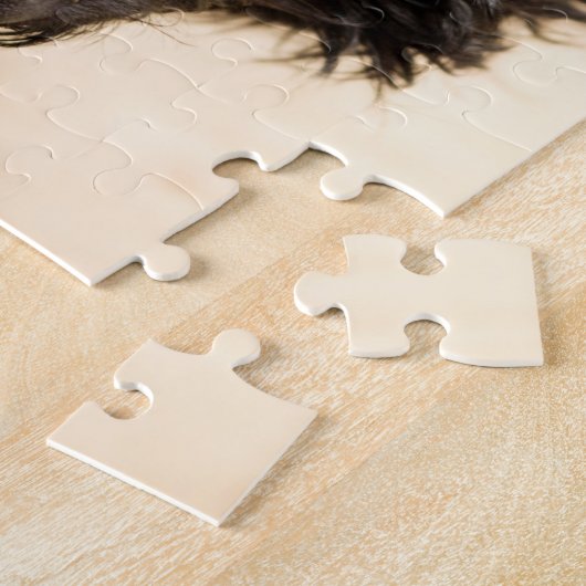 Labradoodle black jigsaw puzzle legpuzzel (Zijkant)