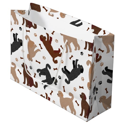 Labradoodle Botten en Poten Groot Cadeauzakje (Voorkant Gekanteld)
