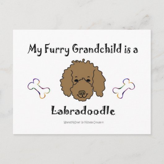Labradoodle Chocolate Briefkaart (Voorkant)
