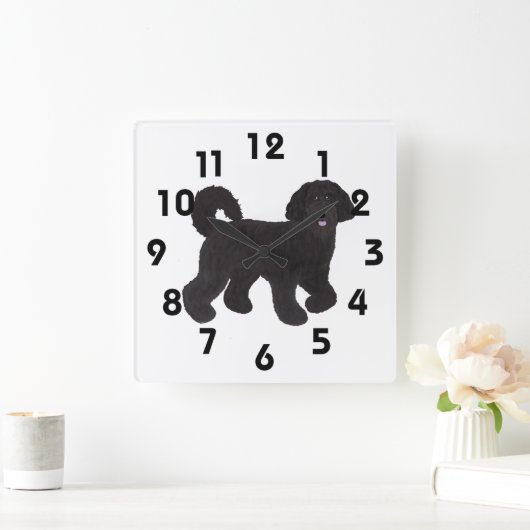 Labradoodle Clock Vierkante Klok (Huis)