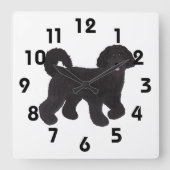 Labradoodle Clock Vierkante Klok (Voorkant)