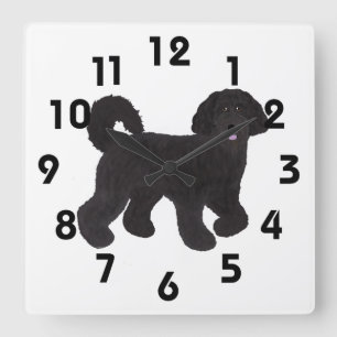 Labradoodle Clock Vierkante Klok