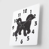 Labradoodle Clock Vierkante Klok (Hoek)