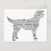 Labradoodle Cloud Silhouette Briefkaart (Voorkant)