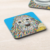 LABRADOODLE COASTER BIER ONDERZETTER (Linkerzijde)