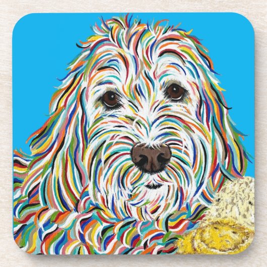 LABRADOODLE COASTER BIER ONDERZETTER (Voorkant)