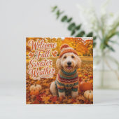 Labradoodle Cozy Herfst Trui Weer Najaar (Staand voorkant)