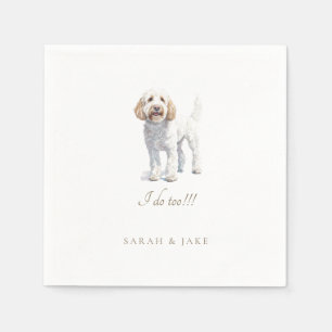 Labradoodle Custom Huisdier bruiloft servetten
