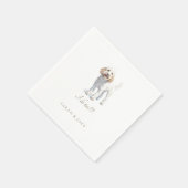 Labradoodle Custom Huisdier bruiloft servetten (Hoek)