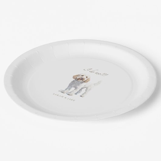 Labradoodle Custom Pet Wedding Papieren Bordje (Gekanteld)