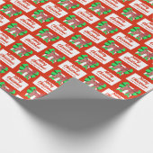 Labradoodle Cute Kersthond Aangepast Cadeaupapier (Hoek)