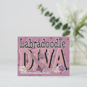 LabraDoodle DIVA Briefkaart (Staand voorkant)