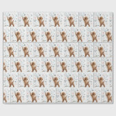 Labradoodle doedelen met krijtjes cadeaupapier (Vlak)