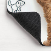 Labradoodle doedelen met krijtjes muismat (Hoek)